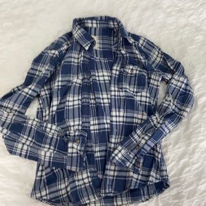 Abercrombie and Fitch blue flannel